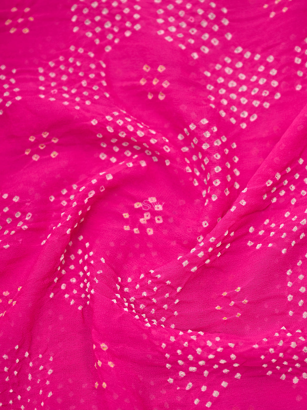 Magenta Bandhani Khaddi Georgette Handloom Banarasi Suit