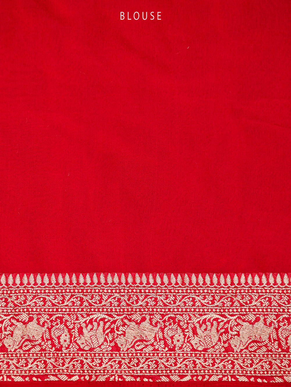 Dark Pink Shikargah Khaddi Georgette Handloom Banarasi Saree - Sacred Weaves