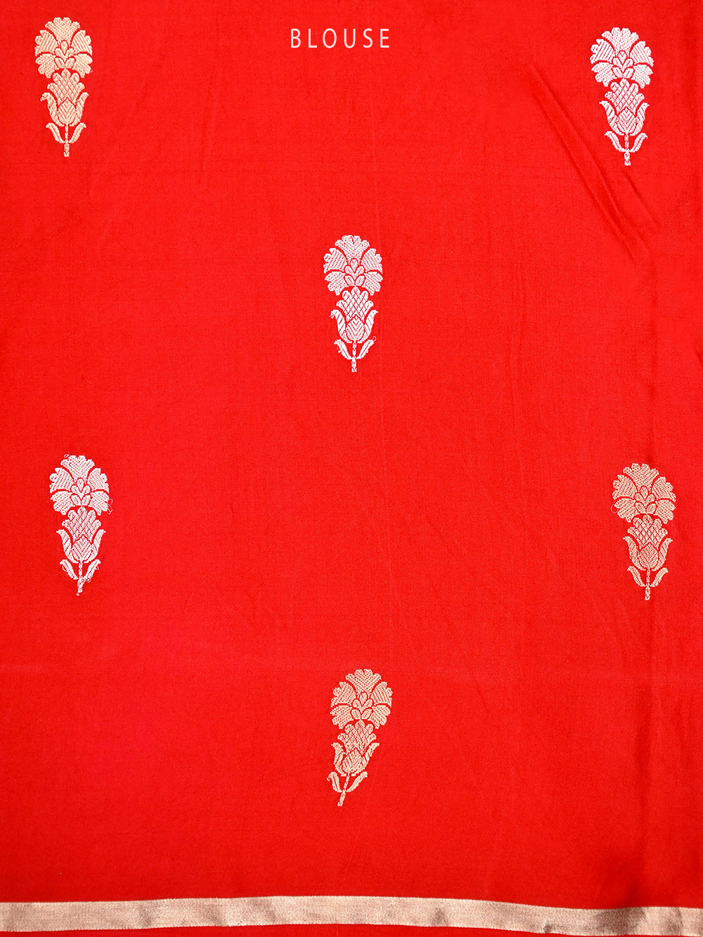 Red Boota Satin Silk Handloom Banarasi Saree - Sacred Weaves