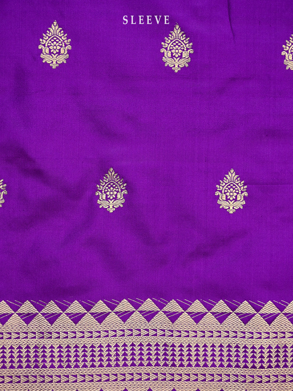 Dark Purple Booti Satin Silk Handloom Banarasi Suit