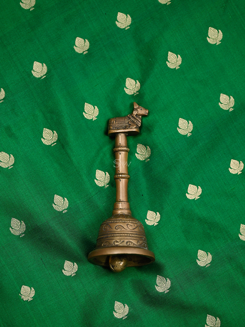 Bottle Green Katan Silk Handloom Banarasi Suit