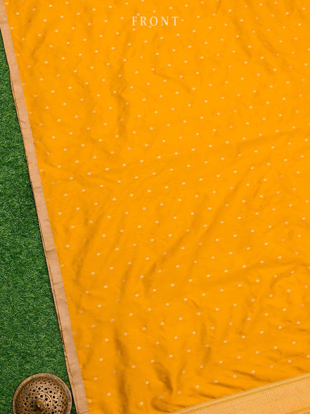 Mustard Katan Silk Handloom Banarasi Suit