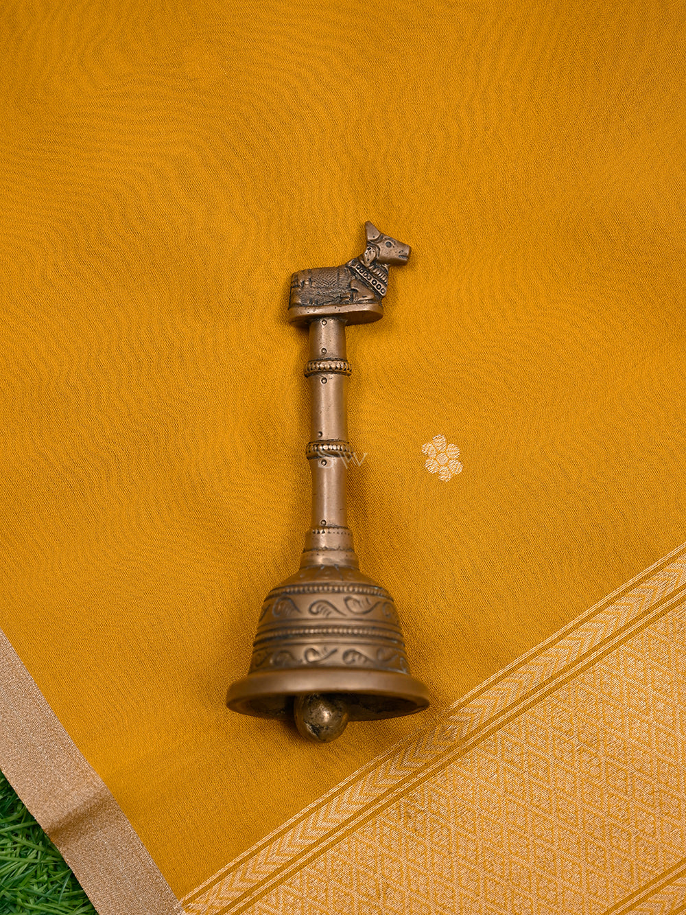 Mustard Katan Silk Handloom Banarasi Suit