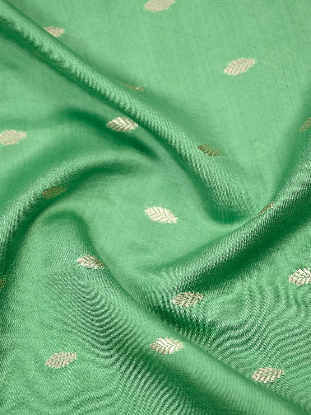 Pista Green Booti Chiniya Silk Handloom Banarasi Suit