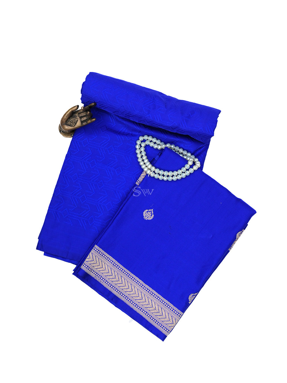 Royal Blue Tanchoi Silk Handloom Banarasi Suit