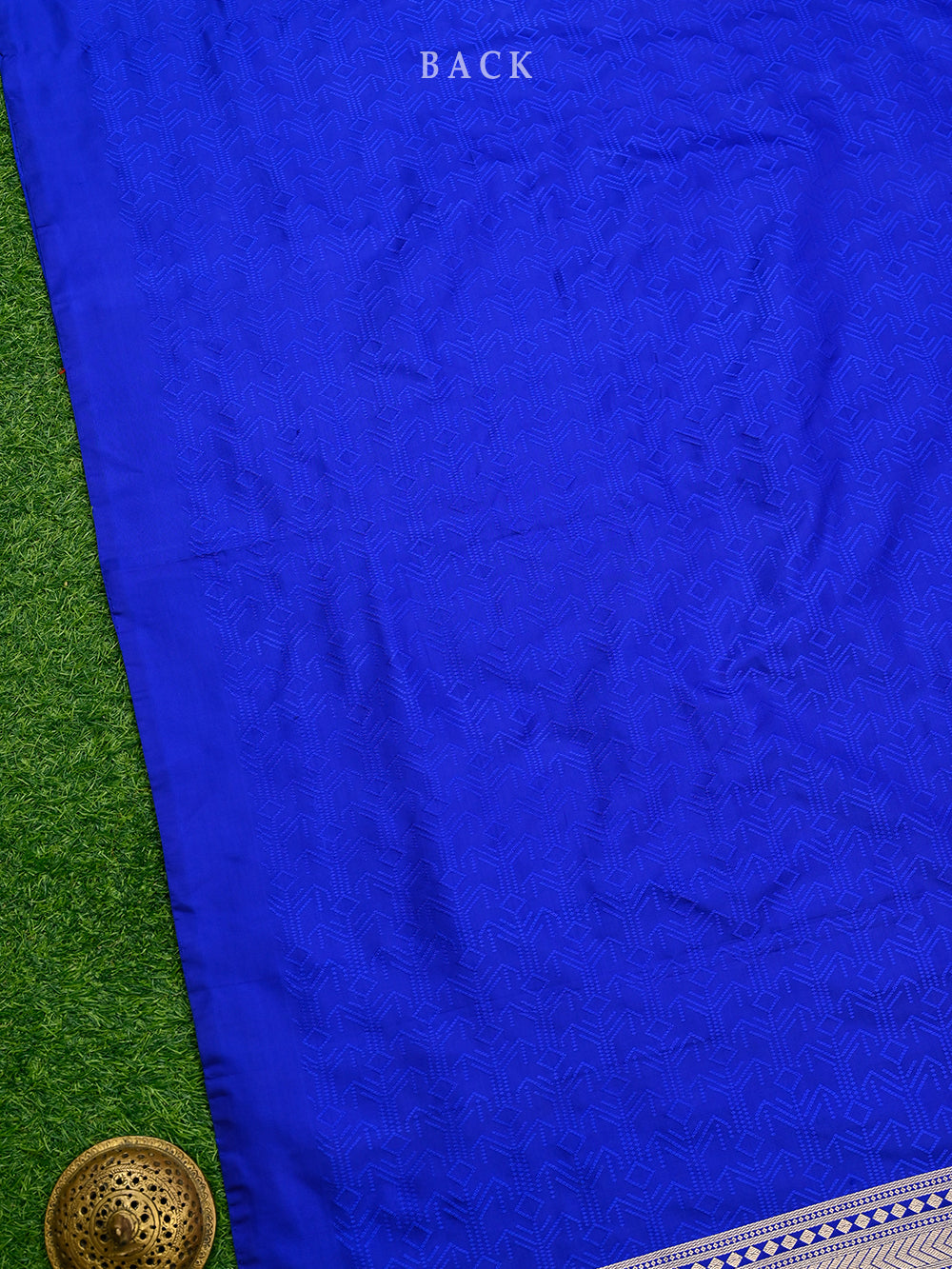 Royal Blue Tanchoi Silk Handloom Banarasi Suit