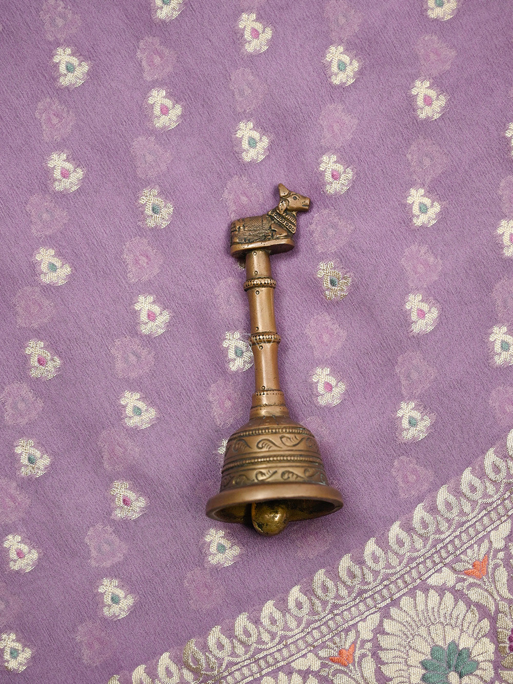 Pastel Purple Meenakari Khaddi Georgette Handloom Banarasi Suit