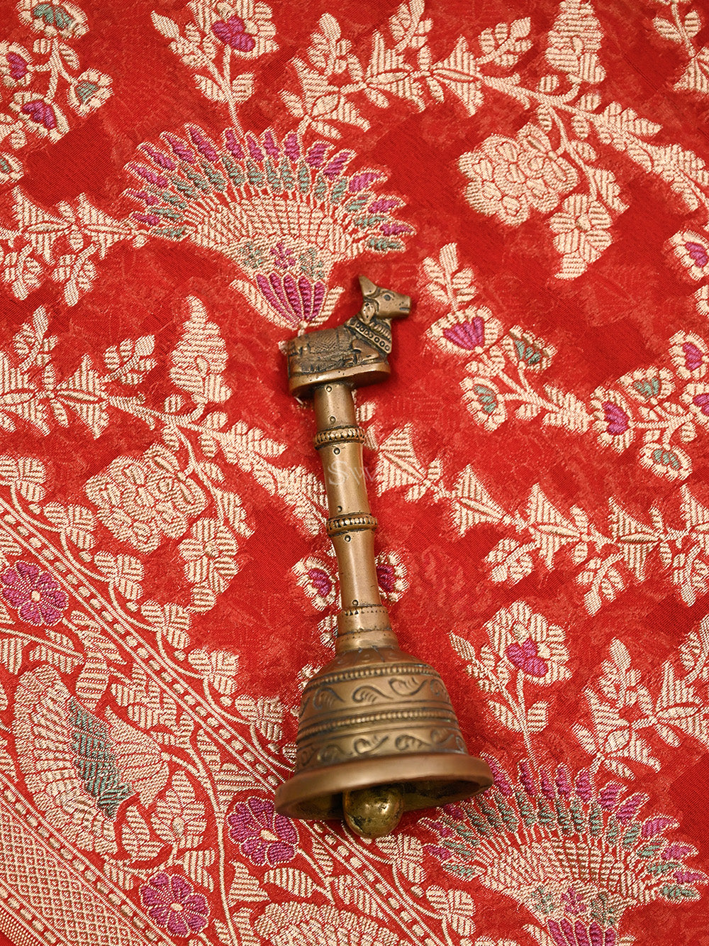 Red Meenakari Khaddi Georgette Handloom Banarasi Suit