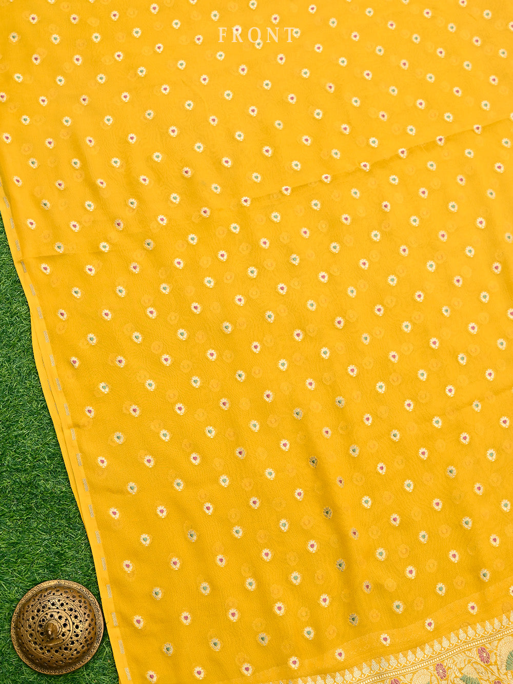 Mustard Meenakari Khaddi Georgette Handloom Banarasi Suit