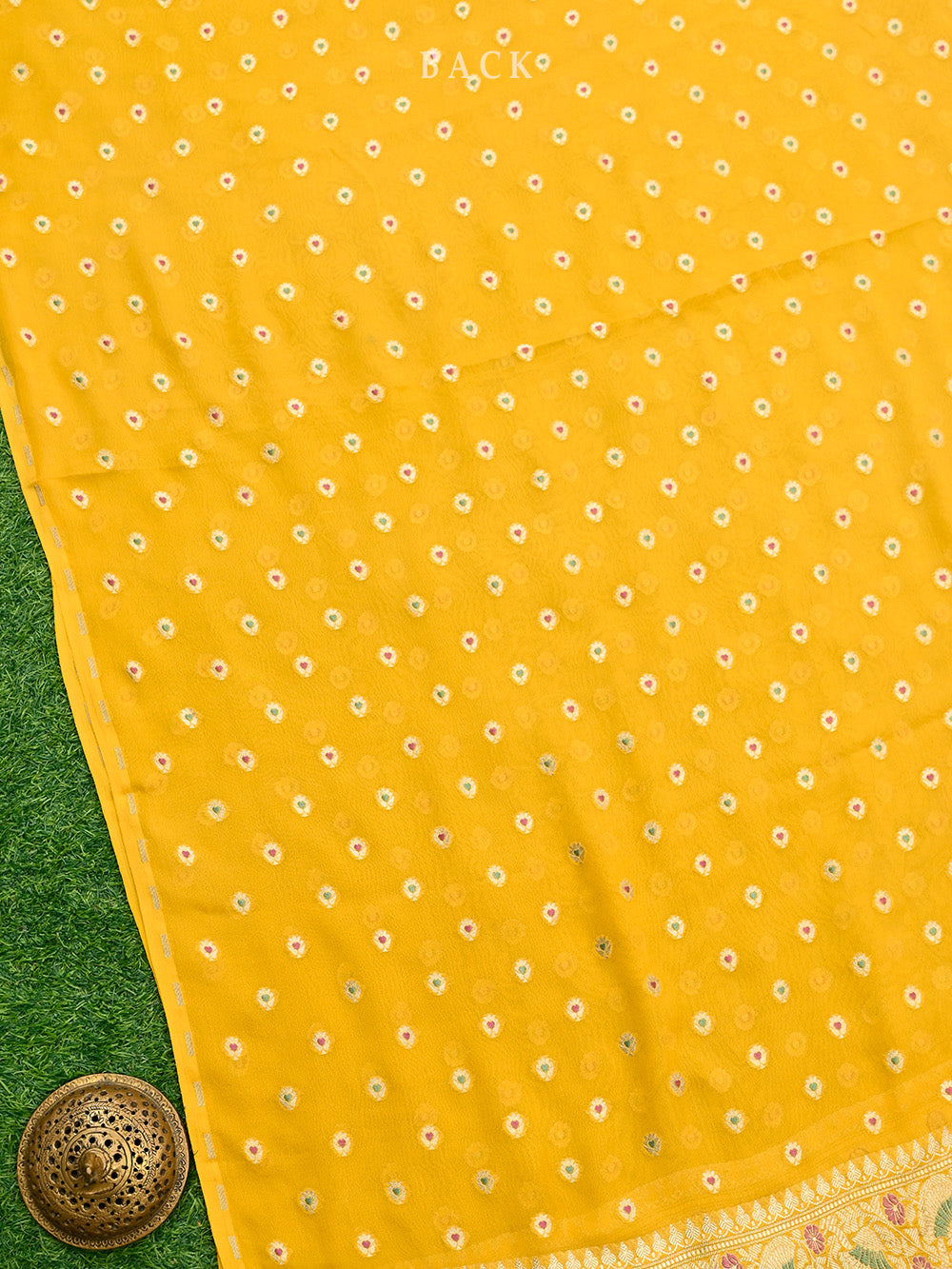 Mustard Meenakari Khaddi Georgette Handloom Banarasi Suit