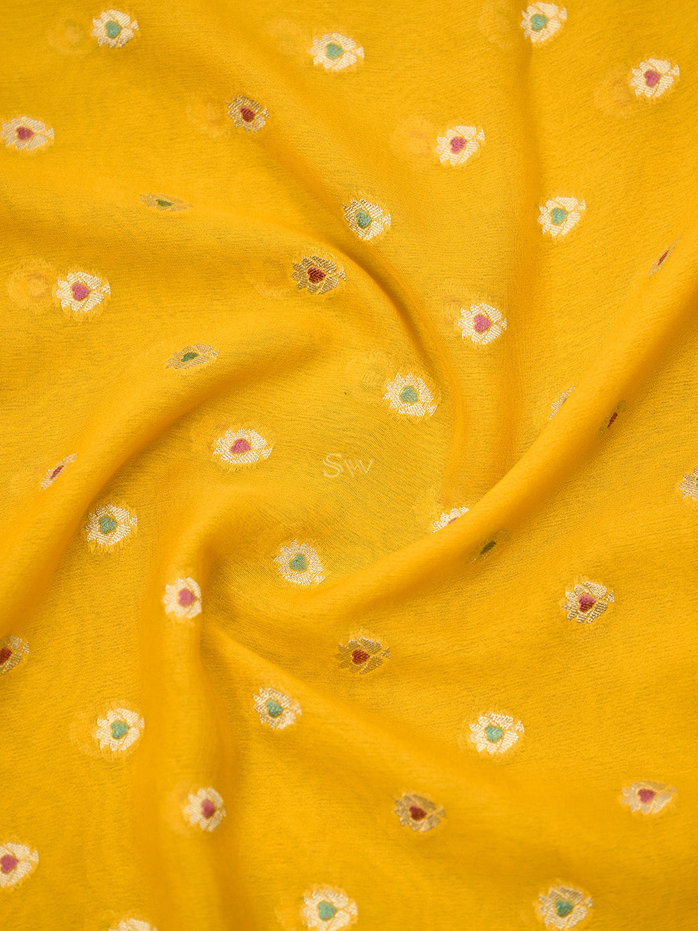 Mustard Meenakari Khaddi Georgette Handloom Banarasi Suit