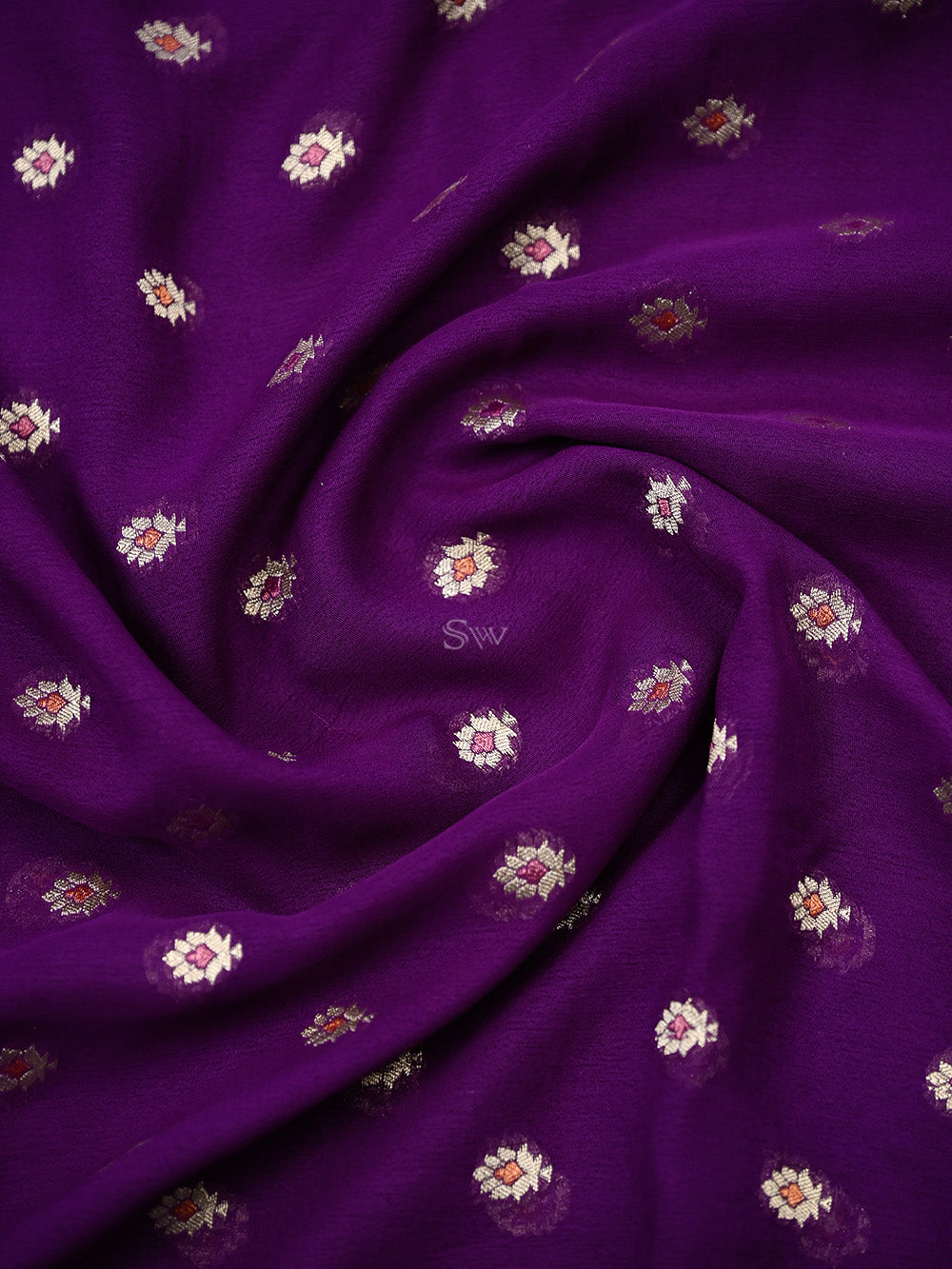 Purple Meenakari Khaddi Georgette Handloom Banarasi Suit