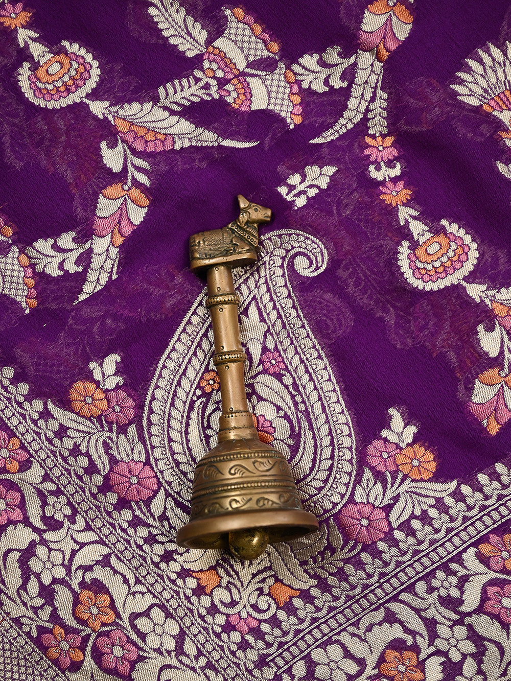 Purple Meenakari Khaddi Georgette Handloom Banarasi Suit