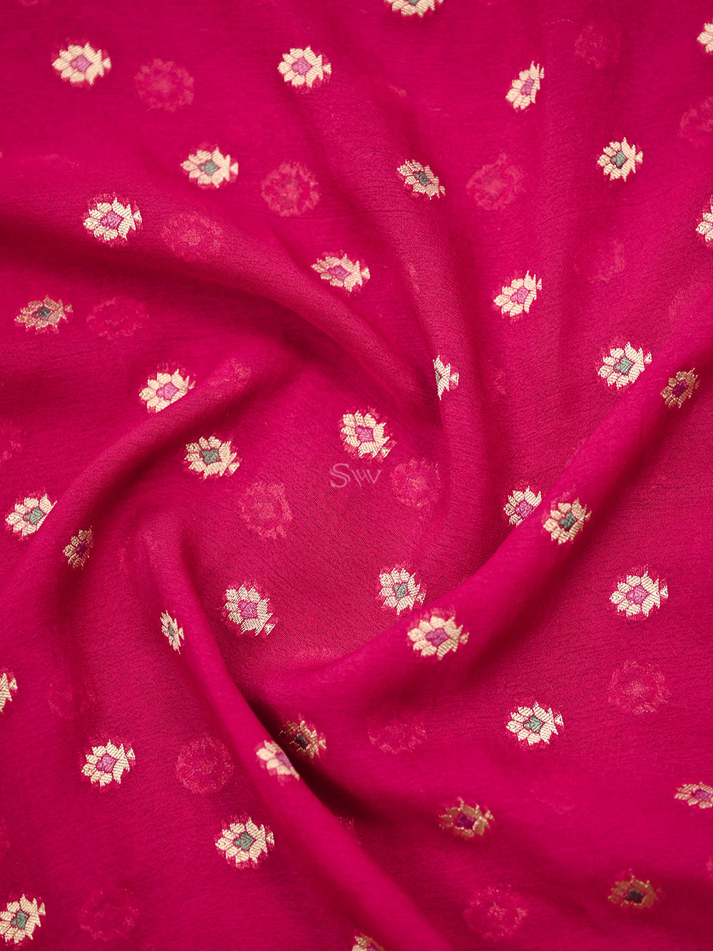 Dark Pink Meenakari Khaddi Georgette Handloom Banarasi Suit