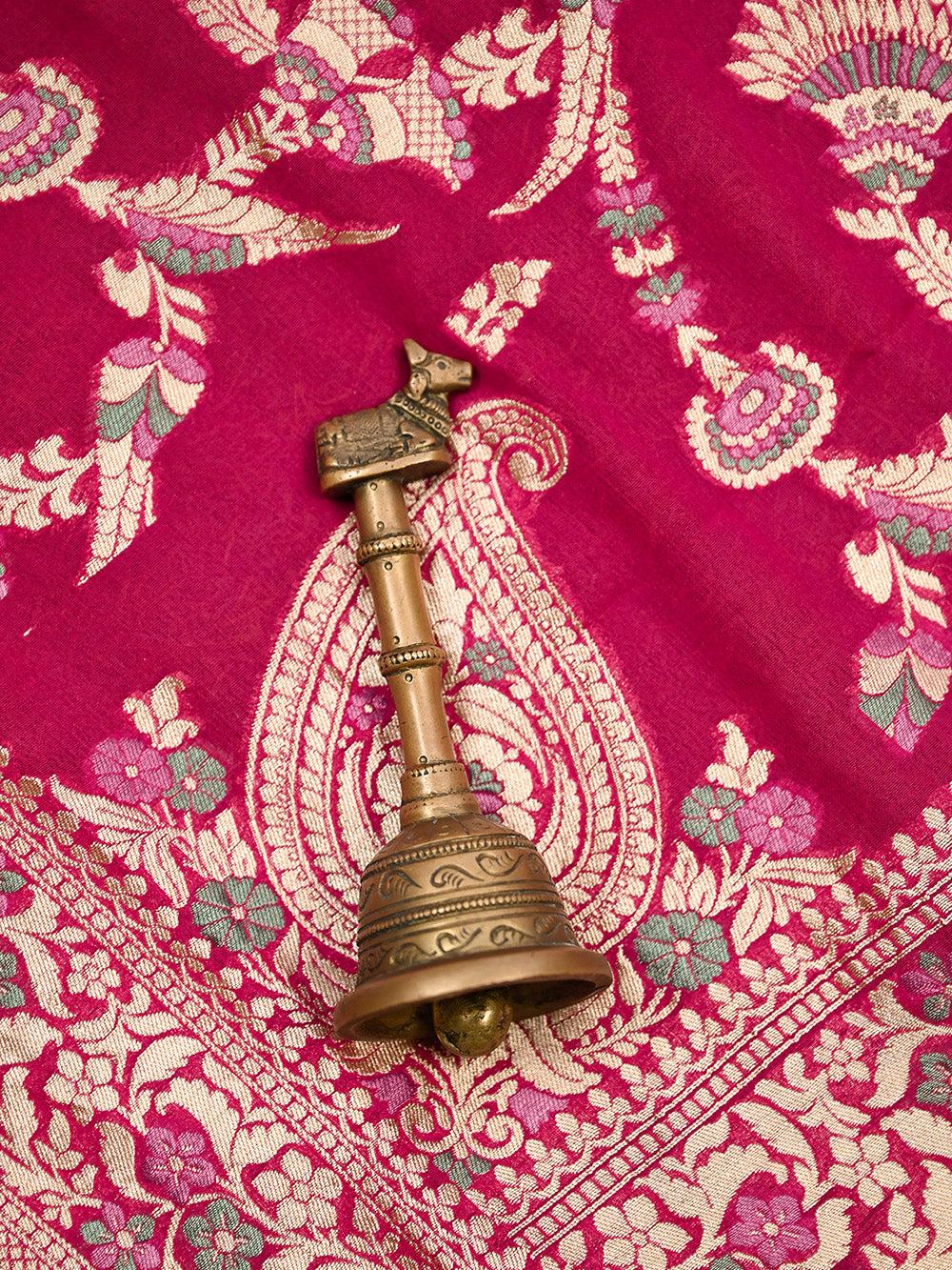 Dark Pink Meenakari Khaddi Georgette Handloom Banarasi Suit