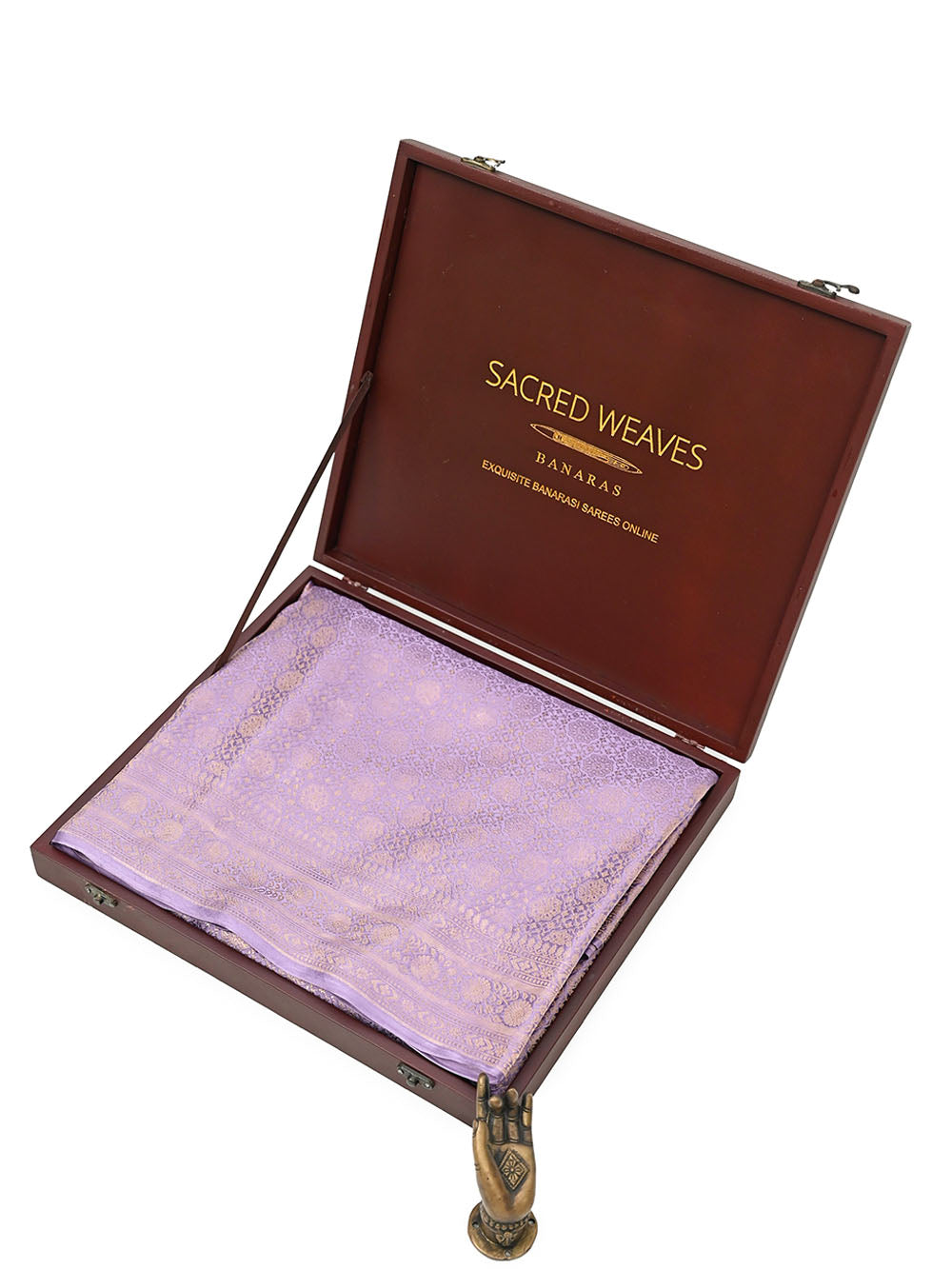 Pastel Purple Satin Brocade Handloom Banarasi Saree - Sacred Weaves