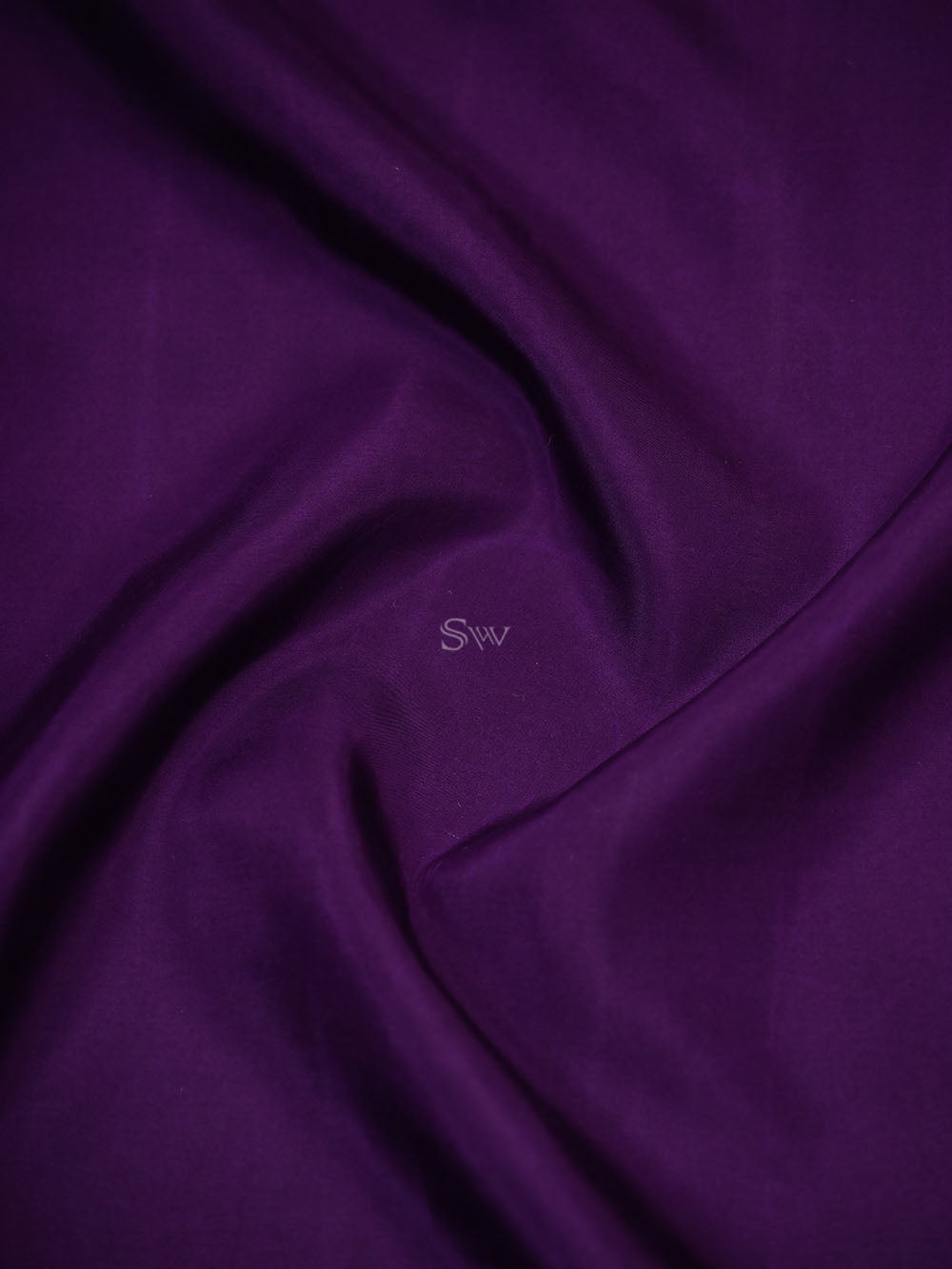 Purple Plain Silk Handloom Saree - Sacred Weaves