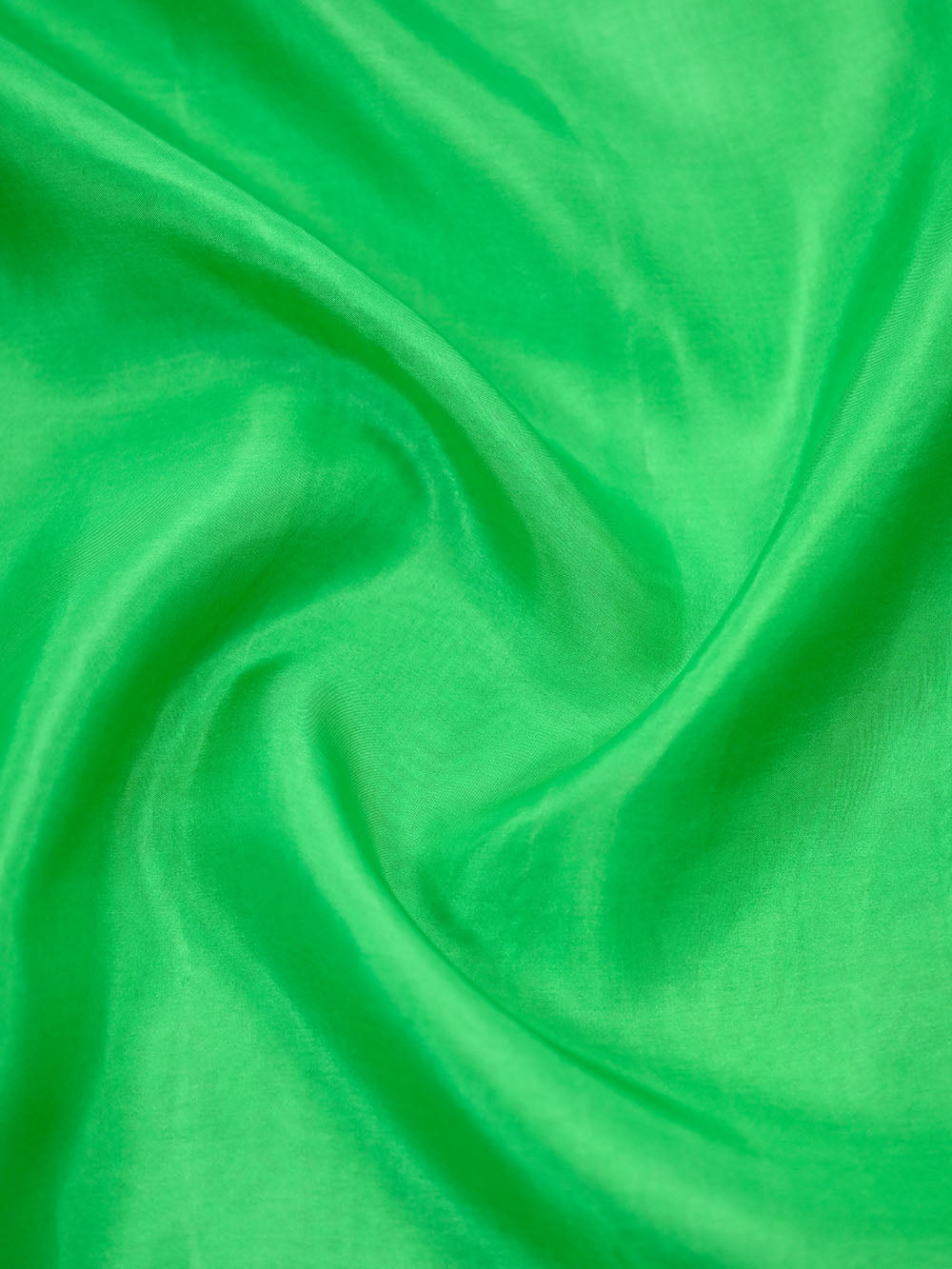 Bright Green Plain Silk Handloom Saree