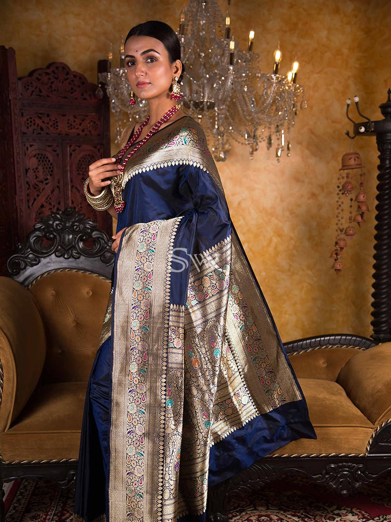 Kanchipuram Silk Saree | Handwoven Pure Silk | Pure Zari | PV GTA 53 –  Panjavarnam