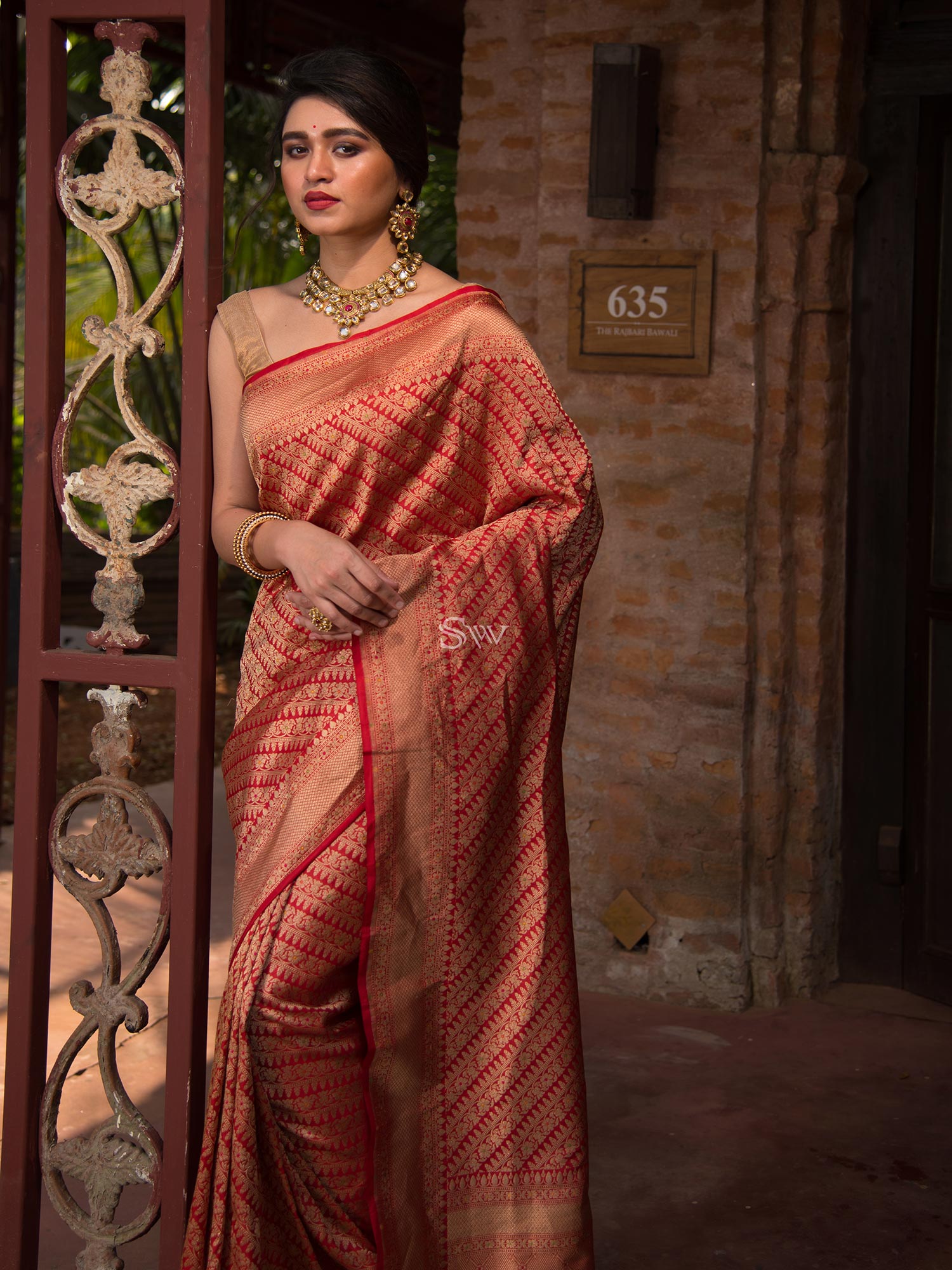 Brocade Silk Saree - Shop Banarasi Brocade Silk Sarees Online - Sacred ...