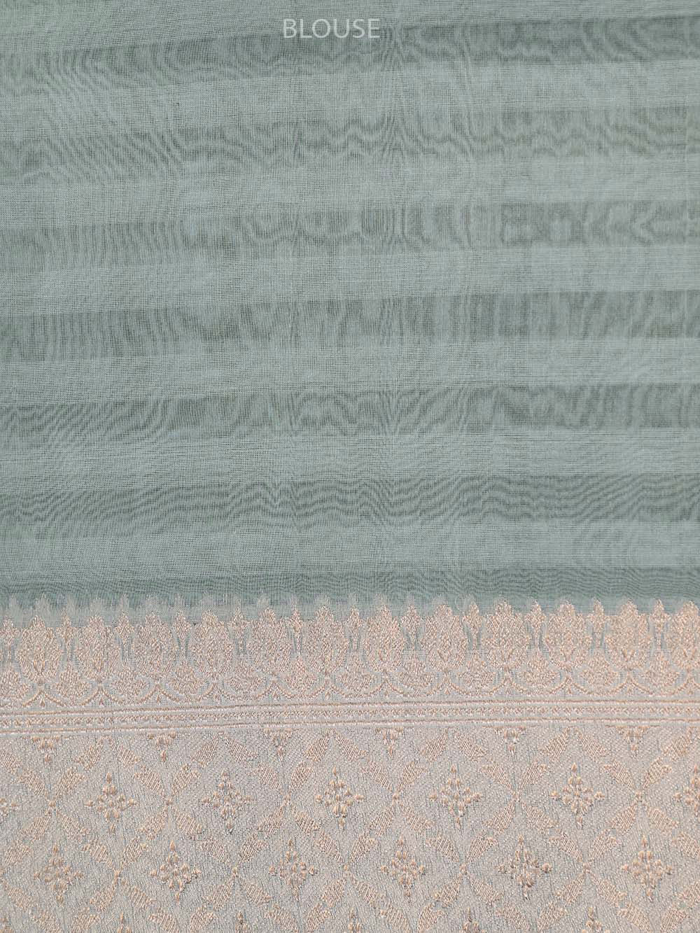 Pastel Sea Green Booti Organza Handloom Banarasi Saree - Sacred Weaves